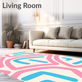 Abstract Nordic Maze with Interlocking Angles and Gradient(Pink)