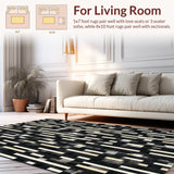 Chic Black and White Graphic for Spaces with Elegant Lines(Beige)