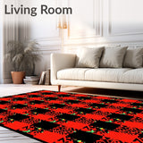 Buffalo Checkered Pinecone Motif with Festive Winterberry Accents(Red)