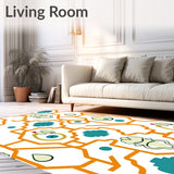 Abstract Interlocking Lattice with Mid Modern Aesthetics (Orange) - ODIKA