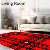 Festive Plaid Yuletide Pathway Accent(Red)