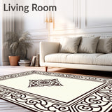 Elegant Interlocking Medallion Trellis Lattice Scroll Motif(Brown)