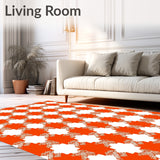 Checkered Buffalo Plaid with Rustic Farmhouse Charm(Orange)