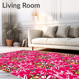 Nordic Snowflake and Cane Motif with Script Lettering(Pink)