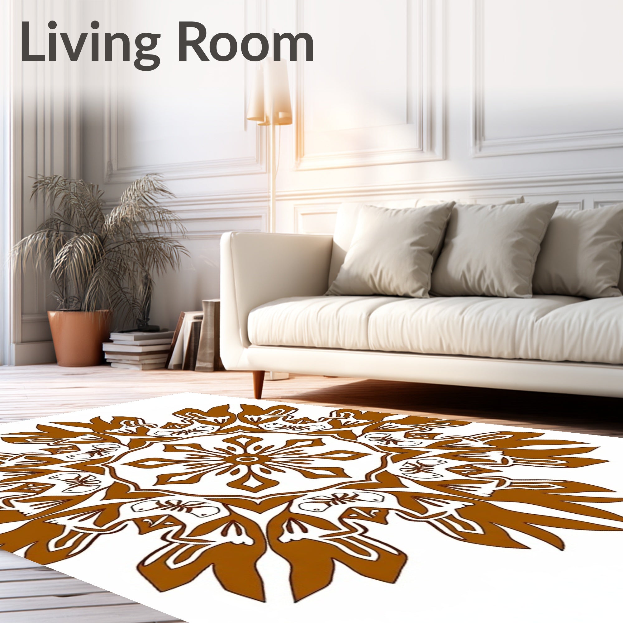 Sunburst Design with Symmetrical Petal (Brown) - ODIKA