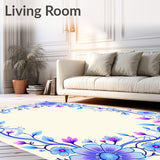 Mystical Garden Enchanted Pathway Ornate Blossoming Vines(Blue)