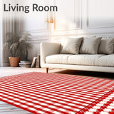 Gingham Decorative featuring Classic Checkered Design(Red)