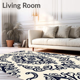 Elegant Damask Swirl Paisley Curvilinear Artisan(Black)