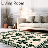 Celtic Knot Tapestry Design with Traditional Shamrock Symbols(Ivory)