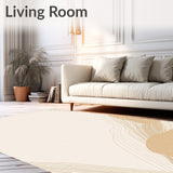Abstract Minimalist Brushstroke Contemporary Luxury Modern(Beige)