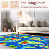 Brightly Colored City Journey Canvas(Blue)