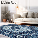 Intricate Geometric Design Area With Blue And Silver Accents(Blue)