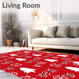 Winter Wonderland Interlocking Fir Tree and Snow Crystal(Red)