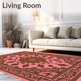 Terracotta Paisley Vintage Inspired Hallway Accent(Pink)