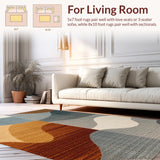 Ultra Soft Area Rug, Non Slip, Stain Resistant, Washable Area Rugs for Living Room, Bedroom, Modern Abstract Tribeca(Beige)