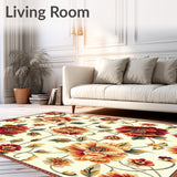 Charming Decorative with Bold Floral(White)