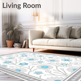 Arabesque Blossom Mosaic with Intricate Latticework Detailing(Blue)
