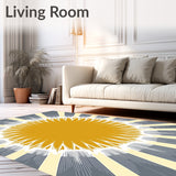 Vibrant Sunburst Modern Contemporary Accent (Gold)