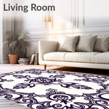 Damask Scrollwork featuring Ornate Victorian Flourishes (Purple)