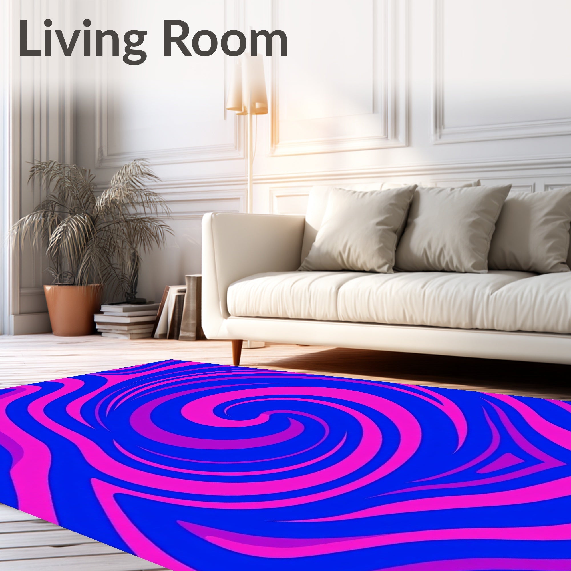 Cosmic Swirl with Gradient Fade Design Contemporary Abstract (Pink) - ODIKA