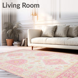 Chic White Pink Beige with Bethlehem Inspired Patterning(Pink)