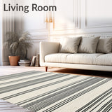 Farmhouse Chic Hand Woven Natural Fiber Area Classic Neutral(White)