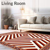 Heritage Zigzag Treasure Embellished With Knotted Border(Brown)