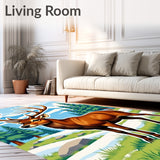 Snowy Mountain Wilderness Adventure Decorative Accent(Brown)