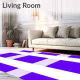 Modern Gingham Chic Fashionable Minimalist Artistic Statement (Purple)