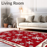 Festive Snowflake Hearth Accent Winter Holiday Decoration(Red)