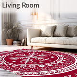 Festive Snowflake Winter Celebration Holiday Decorative Centerpiece(Red)