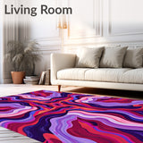 Abstract Watercolor Brushstroke with Flowing Paint Waves(Red)