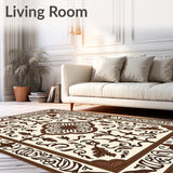 Vintage Botanical Garden Paisley Scroll Motif(Beige)