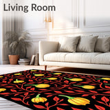 Enchanted Woodland Gourd Vine Tapestry Fall Seasonal(Black)