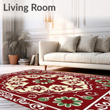 Gingerbread House Village Scene with Swirl Borders(Red)