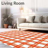 Traditional Tartan Grid with Vibrant Seasonal Colors(Orange)