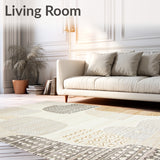 Boho Fringe Area Beige Neutral Tone Accent(Beige)
