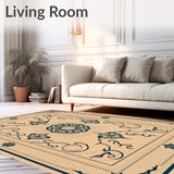 Desert Interlocking Medallion Trellis Wave(Beige)