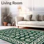 Artisan Lattice Vinework Medallion Motif (Green) - ODIKA