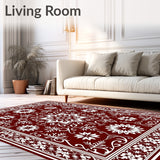 Festive Snowflake Medley with Nordic Inspired Swirls and Motifs(Red)