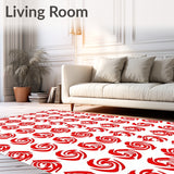 Cane Stripe Spiral Textile with Peppermint Twist(Red)