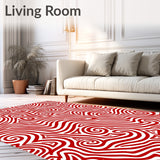 Holiday Cane Swirl Festive Peppermint Stripe Design(Red)