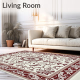 Elegant Damask Scrollwork with Intertwined Leafy Vines and Flair(Brown)