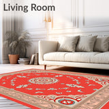Heritage Blossom Paisley Embellished Tapestry(Red)
