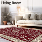 Timeless Arabesque Lattice Vine Traditional Artisan(Red)