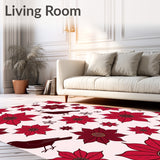 Vintage Poinsettia Bloom Pathway with Cardinal Accents(Red)
