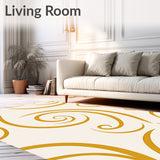 Spiral Galaxy Swirl with Cosmic Nebula Inspired Motifs(Gold)