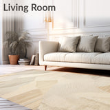 Dune Path Area Serene Beige Textured Beach Style Easy Care(Beige)