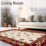 Blinking Paw Print Vacation Theme Floor with Ornament(Burgundy)