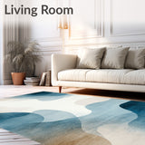 Boho Chic Non Slip With Artistic Watercolor Inspired(Beige)